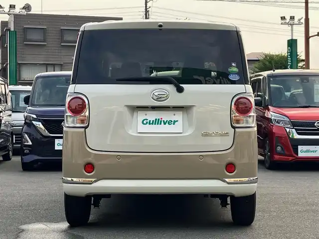 ダイハツ ムーヴ キャンバス G メイクアップ リミテッド　SAⅢ 静岡県 2020(令2)年 2.7万km パールホワイトⅢ/ナチュラルベージュマイカメタリック 2トーン エンジンスタートボタン/パワーステアリング/パワーウィンドウ/アイドリングストップ/オートエアコン/スマートキー/USB入力端子/ETC/全方位カメラ/純正8インチナビ（CD/DVD/BT/フルセグ）/ドライブレコーダー前後/ベンチシート/両側パワースライドドア/ABS/横滑り防止装置/コーナーセンサー/レーンキープアシスト/盗難防止装置/オートライト/オートマチックハイビーム/LEDヘッドライト/Wエアバック/衝突軽減システム/TVキャンセラー