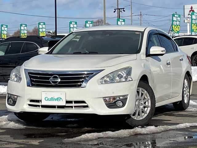 日産 ティアナ XL 道央・札幌 2015(平27)年 2.6万km ブリリアントホワイトパール ワンオーナー/メーカーオプションナビ/【ＣＤ／ＤＶＤ／ＢＴ／フルセグＴＶ／ＡＵＸ】/フロント／サイド／バックカメラ/アラウンドビューモニター/ＭＯＤ【移動物検知機能】/ブレーキアシスト/レーンキープアシスト/ブラインドスポットモニタリング/横滑り防止装置/革巻きステアリング/ステアリングスイッチ/クルーズコントロール/オートライト/ＨＩＤ/ウィンカーミラー/電動格納ミラー/純正ドアバイザー/純正ＡＷ付夏タイヤ積み込み/取扱説明書/新車時保証書