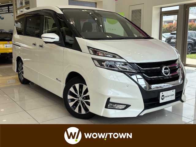 日産 セレナ ハイウェイスター Vセレクション 埼玉県 2018(平30)年 4.4万km ブリリアントホワイトパール エマージェンシーブレーキ/プロパイロット/純正SDナビ/　　CD/DVD/BT/フルセグ/AUX/アラウンドビューモニター/両側パワースライドドア/LEDオートライト/純正16インチアルミホイール/デジタルインナーミラー/ステアリングスイッチ/アイドリングストップ/USBポート/スマートキー/ETC/禁煙車