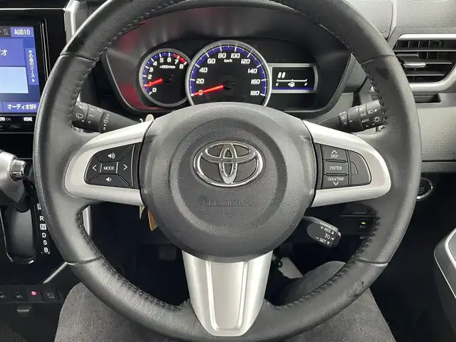 トヨタ ルーミー カスタムG 島根県 2019(令1)年 2.5万km パールホワイトⅢ 登録時走行距離24911km/純正ナビ(AM/FM/Bluetooth/CD/DVD)/フルセグテレビ/全方位カメラ/両側パワースライドドア/クルーズコントロール/コーナーセンサー/純正アルミホイール/LEDヘッドライト/オートマチックハイビーム/ドライブレコーダー前後/衝突軽減システム/ステアリングスイッチ/スマートキー/プッシュスタート/シートヒーター