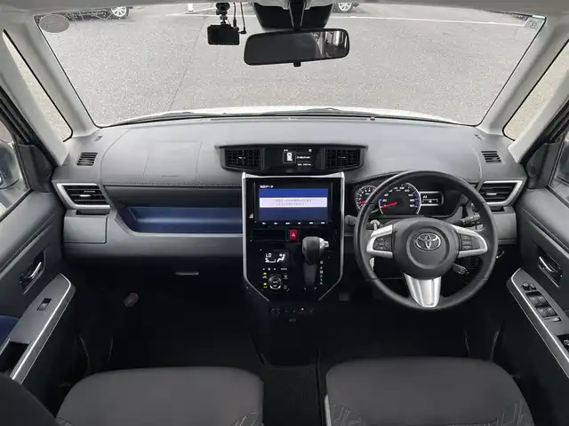 トヨタ ルーミー カスタムG 島根県 2019(令1)年 2.5万km パールホワイトⅢ 登録時走行距離24911km/純正ナビ(AM/FM/Bluetooth/CD/DVD)/フルセグテレビ/全方位カメラ/両側パワースライドドア/クルーズコントロール/コーナーセンサー/純正アルミホイール/LEDヘッドライト/オートマチックハイビーム/ドライブレコーダー前後/衝突軽減システム/ステアリングスイッチ/スマートキー/プッシュスタート/シートヒーター