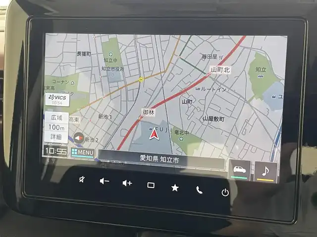 スズキ スペーシア カスタム HYBRID XS 愛知県 2023(令5)年 1.7万km ブルーイッシュブラックパール3 純正９型ＤＡナビ　全方位カメラ　ＨＵＤ　禁煙　両側パワスラ　黒ハーフレザー　シートヒーター　セーフティサポート　衝突軽減　追従クルコン　ＬＥＤオートライト　ステアリングヒーター　スマートキー　フォグ
