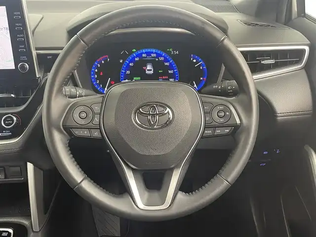 トヨタ カローラ クロス ハイブリッド Z 大分県 2023(令5)年 4.2万km アバンギャルドブロンズメタリック 純正ナビ（フルセグＴＶ／Ｂｌｕｅｔｏｏｔｈ/carplay）/トヨタセーフティーセンス/プリクラッシュセーフティー/レーダークルーズコントロール　/レーンアシスト/オートハイビーム/ブラインドスポットモニター/パワーバックドア　/ハーフレザーシート/運転席パワーシート　/前席シートヒーター　/ビルトインＥＴＣ　/純正ＡＷ　/電動格納ミラー/プッシュスタート・スマートキー