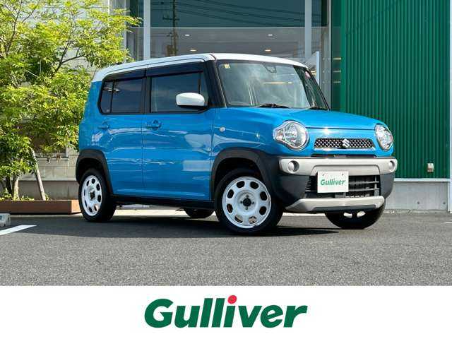 スズキ ハスラー G 岡山県 2016(平28)年 4.3万km サマーブルーM 禁煙車/イクリプス製ナビ/（CD/ワンセグTV）/前席シートヒーター/衝突軽減ブレーキ/アイドリングストップ/プッシュスタート/スマートキー×２/電動格納ミラー/ドアバイザー/セキュリティアラーム