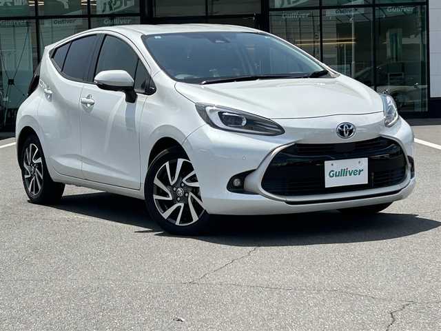 トヨタ アクア Z 岡山県 2021(令3)年 6万km プラチナホワイトパールマイカ 純正10.5インチディスプレイオーディオナビ/　Bluetooth/フルセグ/USB/アラウンドビューモニター/トヨタセーフティセンス/・レーダークルーズコントロール/・プリクラッシュセーフティ/・レーントレーシングアシスト/・オートマチックハイビーム/・ロードサインアシスト/純正16インチアルミホイール/シートヒーター【D+N席】/パワーシート【D席のみ】/１００V電源/スマートキー×2/純正フロアマット/タイプC充電口/衝突被害軽減システム/盗難防止装置/ビルトインETC/前後ドライブレコーダー【TZ-D205W】/レーダー探知機【Z810DR】