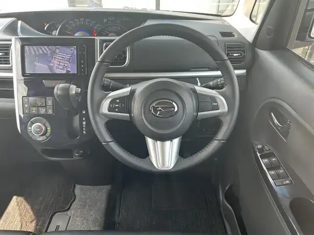 ダイハツ タント カスタム RS トップED SA Ⅲ 千葉県 2017(平29)年 7.8万km ディープブルークリスタルマイカ 純正7インチナビ/(フルセグTV/CD/DVD/BT)/バックカメラ/TEIN車高調/衝突被害軽減システム/ハーフレザーシート/両側パワースライドドア/横滑り防止装置/ETC/ドライブレコーダー/アイドリングストップ/LEDヘッドライト/フォグランプ/オートライト/ウィンカーミラー/電動格納ミラー/純正15インチAW/シートヒーター/シートリフター/プッシュスタート/スマートキー/フロアマット/ドアバイザー/スペアキー/取扱説明書/保証書
