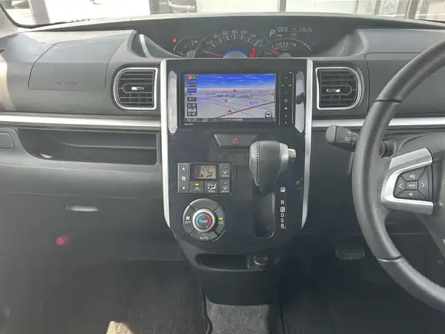 ダイハツ タント カスタム RS トップED SA Ⅲ 千葉県 2017(平29)年 7.8万km ディープブルークリスタルマイカ 純正7インチナビ/(フルセグTV/CD/DVD/BT)/バックカメラ/TEIN車高調/衝突被害軽減システム/ハーフレザーシート/両側パワースライドドア/横滑り防止装置/ETC/ドライブレコーダー/アイドリングストップ/LEDヘッドライト/フォグランプ/オートライト/ウィンカーミラー/電動格納ミラー/純正15インチAW/シートヒーター/シートリフター/プッシュスタート/スマートキー/フロアマット/ドアバイザー/スペアキー/取扱説明書/保証書