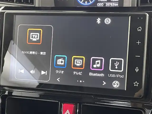 トヨタ ルーミー カスタムG 埼玉県 2022(令4)年 2.7万km ブラックマイカメタリック 純正９型ＤＡ　フルセグＴＶ　全方位カメラ　両側電動スライドドア　LED ヘッドライト　Bluetooth　ETC　前後ドライブレコーダー　アダプティブクルーズコントロール　スマートキー　衝突軽減