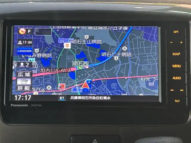 スズキ スペーシア カスタム Z 兵庫県 2017(平29)年 10.6万km ブルーイッシュブラックパール3 純正ナビ/BT/フルセグTV/バックカメラ/シートヒーター/片側パワースライドドア/オートライト/フォグランプ/純正14インチアルミ/純正フロアマット/純正ドアバイザー/スマートキー/プッシュスタート/スペアキー/衝突軽減ブレーキ