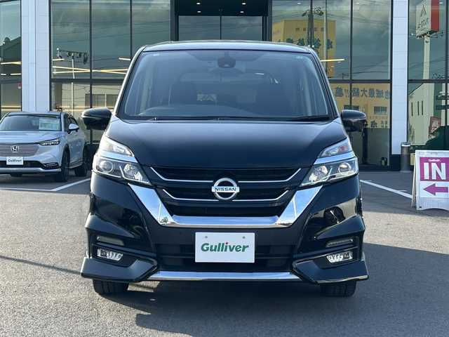 日産 セレナ ハイウェイスター Vセレクション 愛媛県 2018(平30)年 7.6万km ダイヤモンドブラック 禁煙車/登録時走行距離：75170km/ALPINE製11インチナビ/CD/DVD/フルセグTV/Bluetooth/全方位カメラ/バックカメラ/デジタルインナーミラー/前方ドライブレコーダー(SDカードなし)/ビルトインETC/衝突被害軽減システム/クリアランスソナー/横滑り防止装置/レーンキープアシスト/レーダークルーズコントロール/LEDヘッドライト/フォグランプ/オートライト/両側パワースライドドア/ハンズフリーパワースライドドア/リアテーブル/エンジンスタートボタン/スマートキー/純正フロアマット/純正16インチアルミホイール
