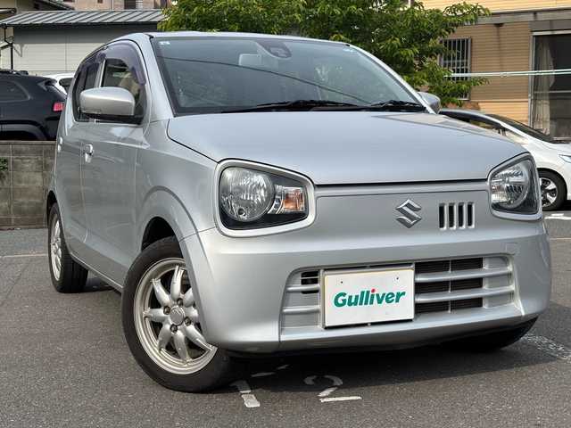 スズキ アルト X 福岡県 2015(平27)年 4.4万km シルキーシルバーメタリック オーディオ/（AM/FM/CD/AUX）/横滑り防止/衝突軽減/アイドリングストップ/ヒートシーター（運転席）/純正アルミホイール/電格ミラー/プッシュスタート/スペアキー×1/保証書