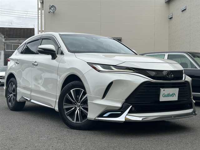トヨタ ハリアー G 和歌山県 2021(令3)年 9万km ホワイトパールクリスタルシャイン 純正ナビ＜フルセグTV/BT/FM/AM/USB/AUX＞/電動リアゲート/デジタルインナーミラー/バックカメラ/ETC/MODELLISTAエアロパーツ/D席パワーシート/ブラインドスポットモニター/レーダークルーズ/レーントレーシングアシスト/プリクラッシュセーフティ/クリアランスソナー/純正アルミホイール/純正フロアマット/純正ドアバイザー/社外レーダー/スマートキー