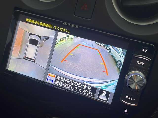 日産 ノート X FOUR 福島県 2015(平27)年 8.9万km ダークメタルグレー 4WD ワンオーナー ナビ フルセグTV バック全方位カメラミラー連動 衝突軽減ブレーキ レーンキープアシスト 横滑り防止 ETC 社外アルミホイール スマートキー