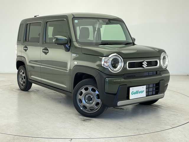 スズキ ハスラー HYBRID G 千葉県 2024(令6)年 0.4万km クールカーキPM 社外ナビ/　Bluetooth/フルセグTV/HDMI/　Apple car play/Android Auto/スズキセーフティサポート/レーダークルーズコントロール/レーンキープアシスト/衝突軽減ブレーキ/クリアランスソナー/オートハイビーム/前席シートヒーター/ETC/LEDライト/バックカメラ/フロアマット/スマートキー/スタートボタン