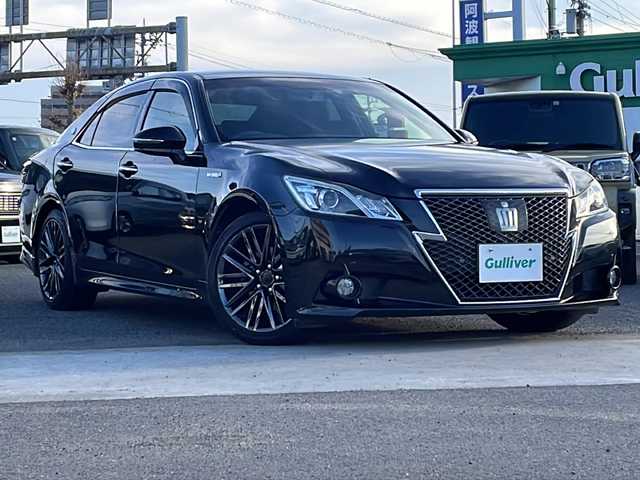 トヨタ クラウン ハイブリッド アスリートS 徳島県 2013(平25)年 14.5万km プレシャスブラックパール 純正8型HDDナビ/（Bluetooth/HDD/CD/DVD/FM/AM）/バックカメラ/スイングフラップAAC/メモリ付パワーシート/シートヒーター/純正18インチアルミホイール/HIDヘッドライト/プッシュスタート/スマートキー