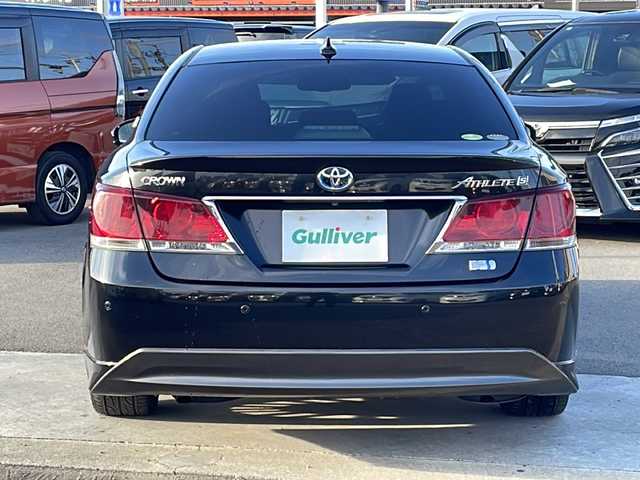 トヨタ クラウン ハイブリッド アスリートS 徳島県 2013(平25)年 14.5万km プレシャスブラックパール 純正8型HDDナビ/（Bluetooth/HDD/CD/DVD/FM/AM）/バックカメラ/スイングフラップAAC/メモリ付パワーシート/シートヒーター/純正18インチアルミホイール/HIDヘッドライト/プッシュスタート/スマートキー