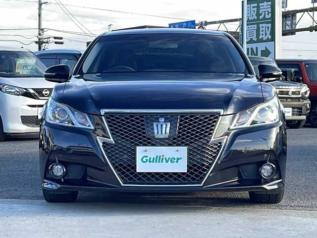 トヨタ クラウン ハイブリッド アスリートS 徳島県 2013(平25)年 14.5万km プレシャスブラックパール 純正8型HDDナビ/（Bluetooth/HDD/CD/DVD/FM/AM）/バックカメラ/スイングフラップAAC/メモリ付パワーシート/シートヒーター/純正18インチアルミホイール/HIDヘッドライト/プッシュスタート/スマートキー
