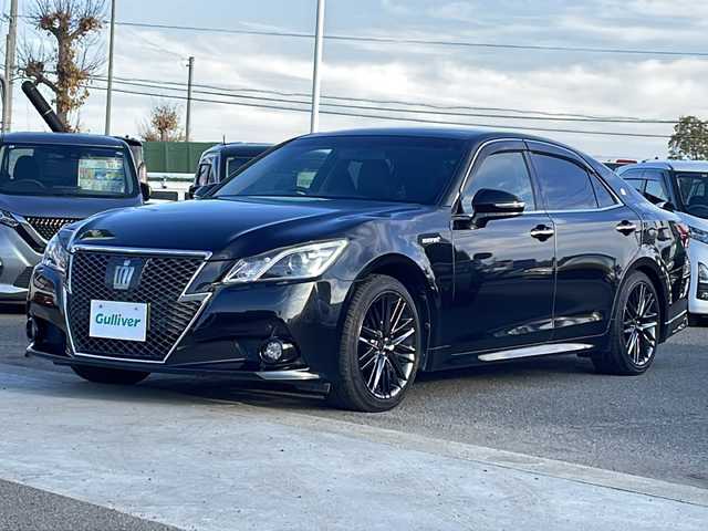 トヨタ クラウン ハイブリッド アスリートS 徳島県 2013(平25)年 14.5万km プレシャスブラックパール 純正8型HDDナビ/（Bluetooth/HDD/CD/DVD/FM/AM）/バックカメラ/スイングフラップAAC/メモリ付パワーシート/シートヒーター/純正18インチアルミホイール/HIDヘッドライト/プッシュスタート/スマートキー