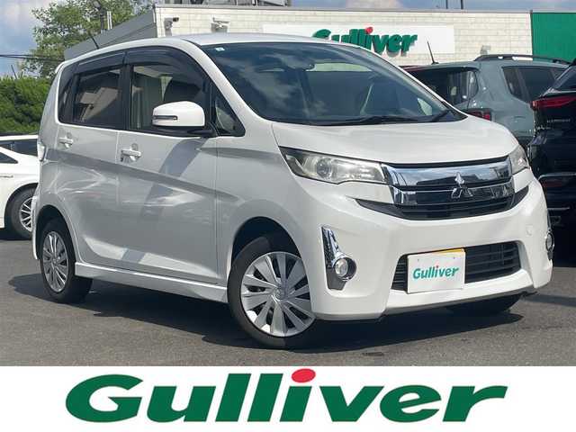 三菱 ｅＫカスタム G 島根県 2015(平27)年 5.7万km シルキーホワイト 純正CDオーディオ /ETC /D席シートヒーター /スマートキー /プッシュスタート /アイドリングストップ /純正HIDヘッドライト /純正フロアマット/バックモニター
