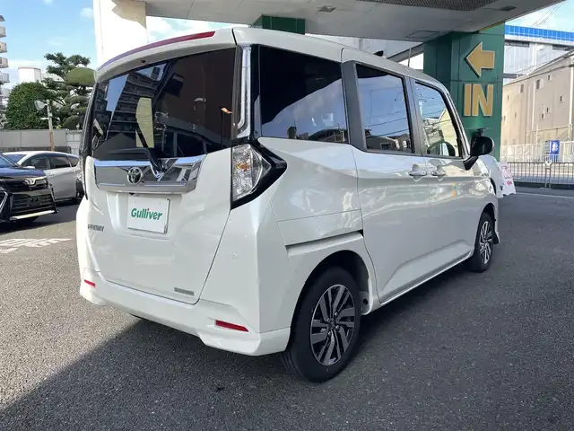 トヨタ ルーミー カスタムG 大阪府 2023(令5)年 1万km パールホワイトⅢ ワンオーナー/純正メモリーナビ/　フルセグTV/　Bluetooth/　DVD再生/　AM/FM/全方位カメラ/バックカメラ/スマートアシストIII/　衝突軽減ブレーキ/　車線逸脱警報/　先行車発信お知らせ/　ふらつき警報/　誤発進抑制制御/　オートハイビーム/レーダークルーズコントロール/純正ＬＥＤライト/スマートキー/両側パワースライドドア/フロントシートヒーター/ドラレコ/スペアキー1本（スマートキー）