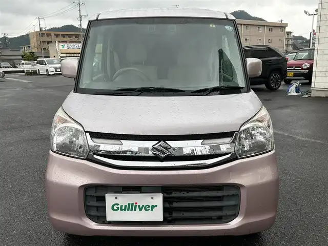 スズキ スペーシア G 広島県 2016(平28)年 11.7万km イノセントピンクパールメタリック 禁煙車/純正メモリナビ(MDV-D503)/　【CD/DVD/BT/フルセグTV】/バックカメラ/衝突被害軽減システム/車線逸脱警報/横滑り防止装置/盗難防止装置/両側イージークローザードア/シートヒーター（D席）/ビルトインETC/ヘッドライトレベライザー/プッシュスタート/スマートキー/スペアキー×1/アイドリングストップ/ドアバイザー/電動格納ミラー/純正ホイールカバー/純正フロアマット/新車時整備手帳（保証書）/取扱説明書/記録簿有(R6/9)