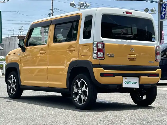 マツダ フレア クロスオーバー ハイブリッドXT 愛知県 2020(令2)年 2.1万km アクティブイエロー/ホワイト2トーン ワンオーナー/社外メモリナビ/フルセグテレビ/Bluetooth/バックカメラ/アラウンドビュー/アイドリングストップ/ウィンカーミラー/クルーズコントロール/ドアバイザー/プッシュスタート/ETC/シートヒーター/パドルシフト/レーンキープ/衝突軽減ブレーキ/ドライブレコーダー/レザーステアリング