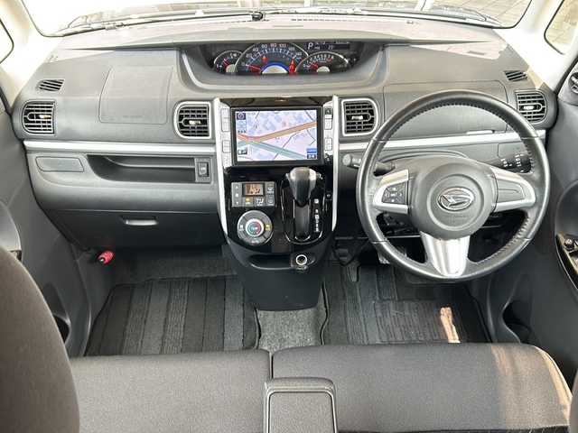 ダイハツ タント カスタム RS スマートセレ SA 静岡県 2014(平26)年 6.6万km ナイトシャドーパープルクリスタルM 【主要装備】/純正ナビ　/バックカメラ　/両側パワースライドドア　/ステアリングスイッチ　/ＥＴＣ　/ＬＥＤヘッドライト　/横滑り防止機能　/ドライブレコーダー　/プッシュスタート　/スマートキー　/横滑り防止機能　/プリクラッシュセーフティ