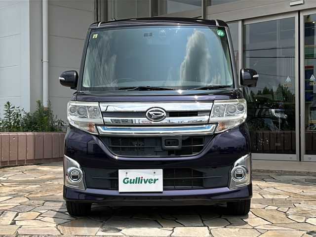 ダイハツ タント カスタム RS スマートセレ SA 静岡県 2014(平26)年 6.6万km ナイトシャドーパープルクリスタルM 【主要装備】/純正ナビ　/バックカメラ　/両側パワースライドドア　/ステアリングスイッチ　/ＥＴＣ　/ＬＥＤヘッドライト　/横滑り防止機能　/ドライブレコーダー　/プッシュスタート　/スマートキー　/横滑り防止機能　/プリクラッシュセーフティ