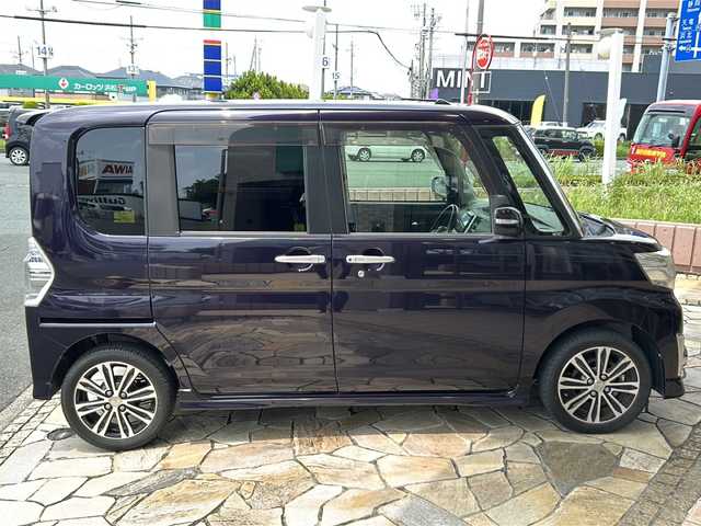 ダイハツ タント カスタム RS スマートセレ SA 静岡県 2014(平26)年 6.6万km ナイトシャドーパープルクリスタルM 【主要装備】/純正ナビ　/バックカメラ　/両側パワースライドドア　/ステアリングスイッチ　/ＥＴＣ　/ＬＥＤヘッドライト　/横滑り防止機能　/ドライブレコーダー　/プッシュスタート　/スマートキー　/横滑り防止機能　/プリクラッシュセーフティ