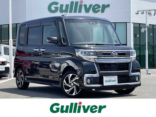 ダイハツ タント カスタムRSトップED VS SAⅢ 佐賀県 2019(平31)年 9.2万km ブラックマイカメタリック ワンオーナー/純正８インチナビ/フルセグTV/・CD/DVD/SD/USB/HDMI/Bluetooth/パノラマモニター/ETC/両側パワースライドドア/D席シートヒーター/ISOFIX対応/後席用サイドサンシェード/革巻きステアリング/ステアリングリモコン/オートマチックハイビーム/純正LEDヘッドライト/純正LEDフォグライト/純正15インチアルミホイール/純正フロアマット/純正ドアバイザ―/新車保証書/取扱説明書/車線逸脱警報/衝突軽減ブレーキ