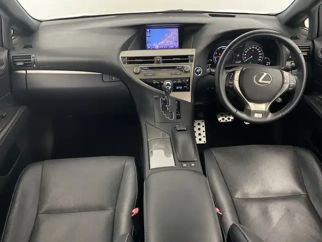 レクサス ＲＸ 450h Fスポーツ 鹿児島県 2012(平24)年 5.5万km ホワイトパールクリスタルシャイン ワンオーナー/純正ナビ/（CD/DVD/BT/フルセグTV）/サンルーフ/プリクラッシュセーフティ/レーンキープアシスト/レーダークルーズコントロール/ヘッドアップディスプレイ/レザーシート/パワーシート/シートヒーター/パワーバックドア/バックカメラ/左サイドカメラ/スマートキー/プッシュスタート
