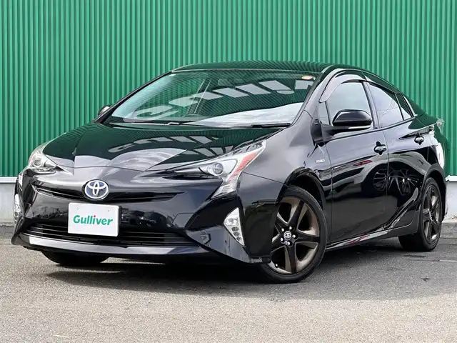 トヨタ プリウス S ツーリングセレクション 宮城県 2017(平29)年 12.8万km アティチュードブラックマイカ ワンオーナー/純正9型SDナビ/【CD・DVD・SD・BT・フルセグTV】/バックカメラ/純正17インチAW/合皮シート/シートヒーター/フットイルミネーション/ドライブサポートイルミネーション/ステアリングスイッチ/横滑り防止装置/オートライト/LEDヘッドライト/フォグライト/スマートキー/ETC