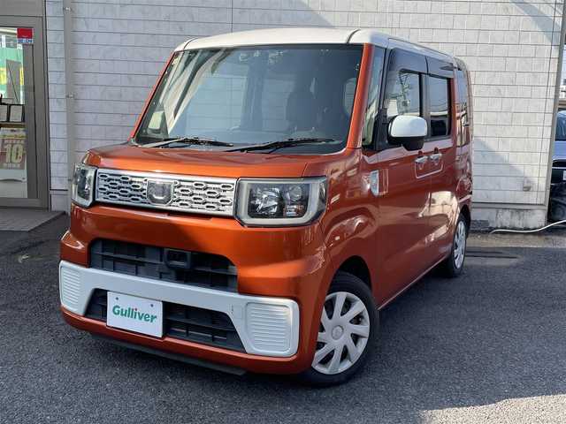 ダイハツ ウェイク L SA 大分県 2014(平26)年 8.7万km パールホワイトⅢ/トニコオレンジメタリック 2トーン 〇社外HDDナビ（AVIC-MRZ099）/　CD/DVD/MSV/BT/フルセグ/〇バックカメラ/〇ETC/〇片側パワースライドドア/〇スマートキー/〇エンジンプッシュスタート/〇電動格納ミラー/〇横滑り防止/〇ECOIDLE/〇スマートアシスト/〇フロアマット/〇ドアバイザー/〇プライバシーガラス/〇保証書/〇取扱説明書