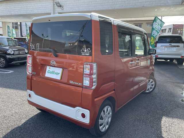 ダイハツ ウェイク L SA 大分県 2014(平26)年 8.7万km パールホワイトⅢ/トニコオレンジメタリック 2トーン 〇社外HDDナビ（AVIC-MRZ099）/　CD/DVD/MSV/BT/フルセグ/〇バックカメラ/〇ETC/〇片側パワースライドドア/〇スマートキー/〇エンジンプッシュスタート/〇電動格納ミラー/〇横滑り防止/〇ECOIDLE/〇スマートアシスト/〇フロアマット/〇ドアバイザー/〇プライバシーガラス/〇保証書/〇取扱説明書