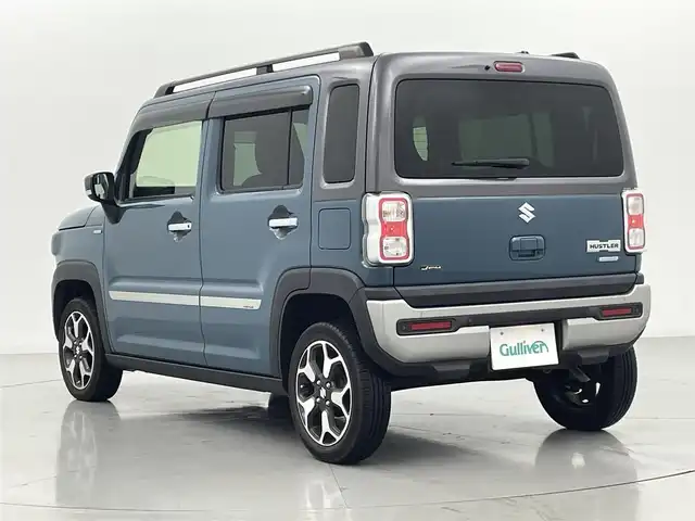 スズキ ハスラー Jスタイル 熊本県 2021(令3)年 3.4万km デニムブルー ガンメタリック 2トーン 禁煙車/純正8型ナビ　型式：CN-RZ865/【フルセグTV、DVD再生可、BT対応】/ETC/前席シートヒーター/衝突軽減ブレーキ/レーンキープアシスト/アイドリングストップ/横滑り防止/後ろのみコーナーセンサー/電動格納ミラー/純正フロアマット/オートライト/LEDヘッドライト/LEDフォグ/純正15インチアルミホイール/ルーフレール/ステアリングスイッチ/プッシュスタート/スマートキー/スペアキー1本/保証書/取扱説明書