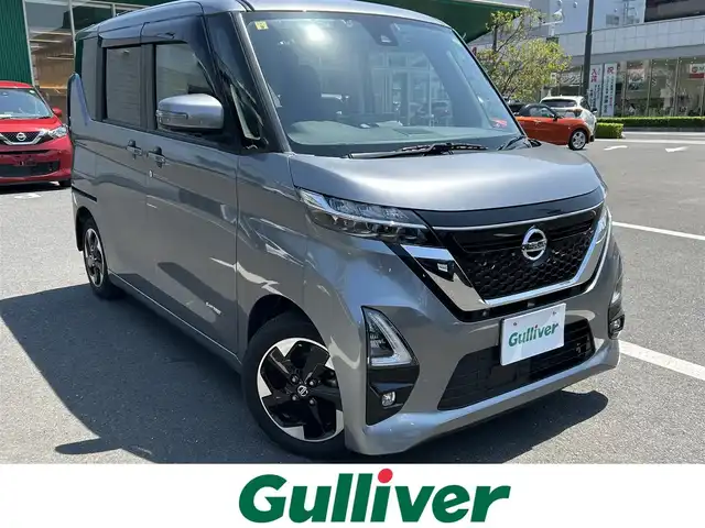 日産 ルークス ハイウェイスター X 島根県 2020(令2)年 2.8万km チタニウムグレーメタリック 純正９インチナビ/（フルセグ／ＣＤ／ＤＶＤ／ＳＤ／ＢＴ）/バック／全方位カメラ/前方ドラレコ/ＥＴＣ　/衝突軽減ブレーキ　/片側パワースライド　/スマートキー　プッシュスタート　/ＬＥＤヘッドライト/LEDフォグライト　/純正フロア