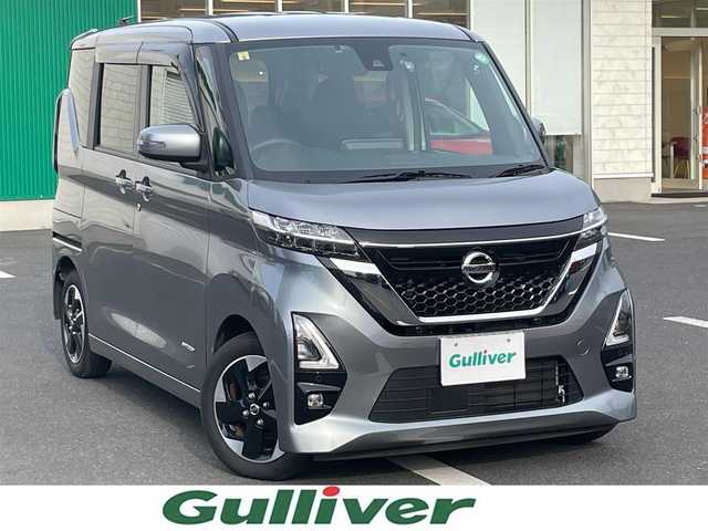 日産 ルークス ハイウェイスター X 島根県 2020(令2)年 2.8万km チタニウムグレーメタリック 純正９インチナビ/（フルセグ／ＣＤ／ＤＶＤ／ＳＤ／ＢＴ）/バック／全方位カメラ/前方ドラレコ/ＥＴＣ　/衝突軽減ブレーキ　/片側パワースライド　/スマートキー　プッシュスタート　/ＬＥＤヘッドライト/LEDフォグライト　/純正フロア