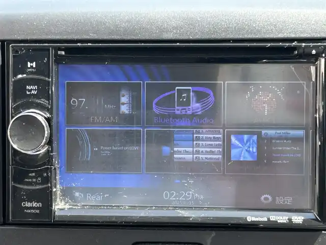 ダイハツ ミラ イース X 和歌山県 2012(平24)年 12.4万km ブライトシルバーメタリック 社外ナビ（clarion　NX502）/＜FM/AM/CD/DVD/Bluetooth/USB＞/ETC/パワーステアリング/アイドリングストップ/ヘッドランプマニュアルレベリングスイッチ/純正フロアマット/純正バイザー/取扱説明書/記録簿