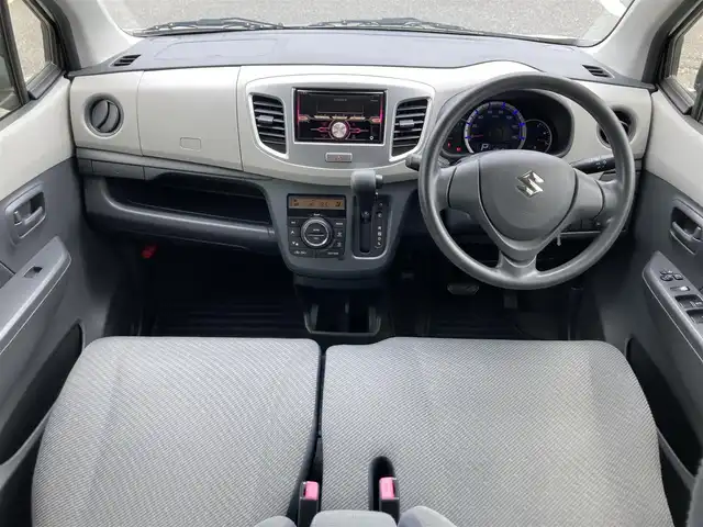 スズキ ワゴンＲ FX 鳥取県 2015(平27)年 3.4万km パールホワイト 社外オーディオ/CD/AUX/USB/ETC/運転席シートヒーター/社外14インチアルミホイール/アイドリングストップ/電動格納ミラー/キーレスキー/フロアマット/ドアバイザー/スペアキー/保証書・取扱説明書