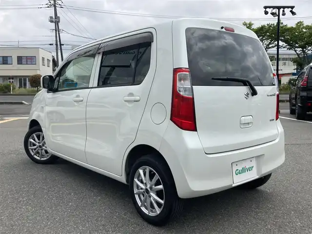 スズキ ワゴンＲ FX 鳥取県 2015(平27)年 3.4万km パールホワイト 社外オーディオ/CD/AUX/USB/ETC/運転席シートヒーター/社外14インチアルミホイール/アイドリングストップ/電動格納ミラー/キーレスキー/フロアマット/ドアバイザー/スペアキー/保証書・取扱説明書