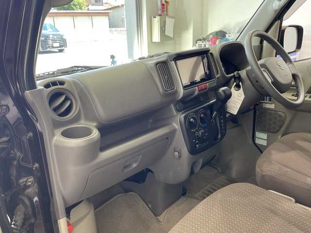 スズキ エブリイ JOINターボ 栃木県 2019(平31)年 8.9万km ムーンライトバイオレットPM ターボ/4WD/社外メモリナビ/（CD/DVD/フルセグTV/Bluetooth/SD/USB）/リアアンダーエアロ/サイド・ボンネットデカール/ハイルーフ/ETC/両側スライドドア/禁煙車/盗難防止装置/純正フロアマット/フルフラットシート