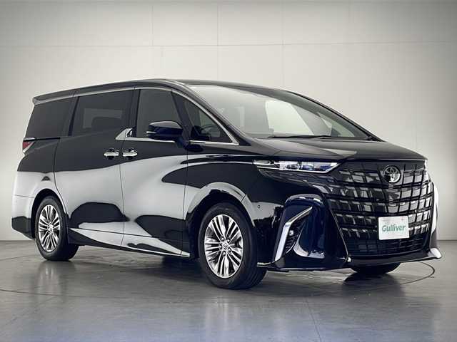 トヨタ アルファード Z 宮崎県 2023(令5)年 1万km ブラック 禁煙車/トヨタセーフティセンス/純正14型ディスプレイオーディオナビTV/（AppleCarPlay/HDMI/USB/Bluetooth/フルセグTV)/純正12.1型リアフリップダウンモニター/純正ビルトイン2.0ETC/純正LEDオートライト/純正LEDフォグ/純正18インチアルミ/黒合成皮革シート/左右独立ムーンルーフ/デュアルパワースライドドア/プリクラッシュセーフティ/アダプティブクルーズコントロール/オートマチックハイビーム/レーンディパーチャーアラート/ブラインドスポットモニター/デジタルインナーミラー/ドライバーモニター/クリアランスソナー/前席パワーシート/エアシート/シートヒーター/エグゼクティブパワーシート/パワーバックドア/置くだけ充電/ウッドコンビ本革巻ハンドル/パワーチルトステアリング/Wオートエアコン（ナノイーX）/スマートキー/プッシュエンジンスタート/スペアキー/新車時保証書/取扱い説明書