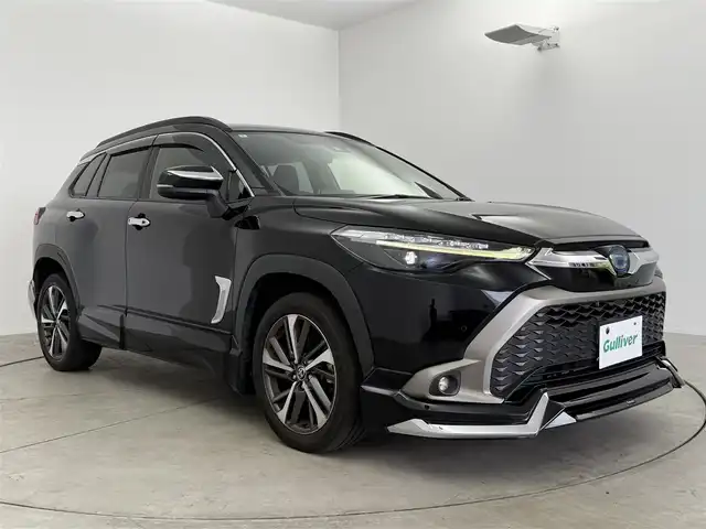 トヨタ カローラ クロス ハイブリッド Z 愛知県 2022(令4)年 6.8万km アティチュードブラックマイカ モデリスタエアロ/トヨタセーフティセンス/９型ナビ付ディスプレイオーディオ/ーＢＴ／フルセグＴＶ/AppleCarPlay/AndroidAuto/バックカメラ　/ＥＴＣ/半革シート/シートヒーター/パワーバックドア/純正１８インチＡＷ