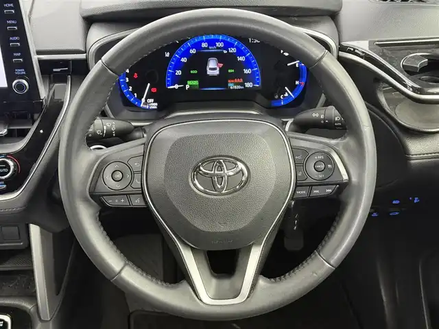 トヨタ カローラ クロス ハイブリッド Z 愛知県 2022(令4)年 6.8万km アティチュードブラックマイカ モデリスタエアロ/トヨタセーフティセンス/９型ナビ付ディスプレイオーディオ/ーＢＴ／フルセグＴＶ/AppleCarPlay/AndroidAuto/バックカメラ　/ＥＴＣ/半革シート/シートヒーター/パワーバックドア/純正１８インチＡＷ