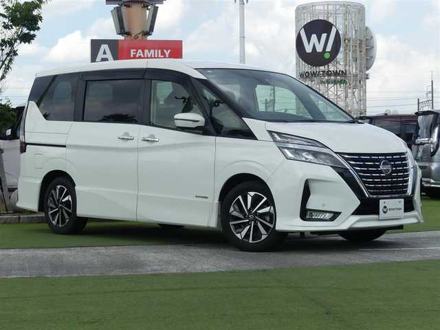 日産 セレナ ハイウェイスター V 千葉県 2021(令3)年 3.3万km ブリリアントホワイトパール エマージェンシーブレーキ/プロパイロット/インテリジェントクルーズコントロール/ハンズフリー両側パワースライドドア/純正SDナビ/地デジTV/【BD/DVD/CD再生機能　Bluetooth接続】/アラウンドビューモニター/ドライブレコーダー/カブロンシート/革巻きステアリング/ステアリングスイッチ/ETC/LEDヘッドライト/フォグ/ウインカーミラー/コーナーセンサー/純正16インチアルミホイル/サイド/カーテンエアバッグ/インテリジェントキー