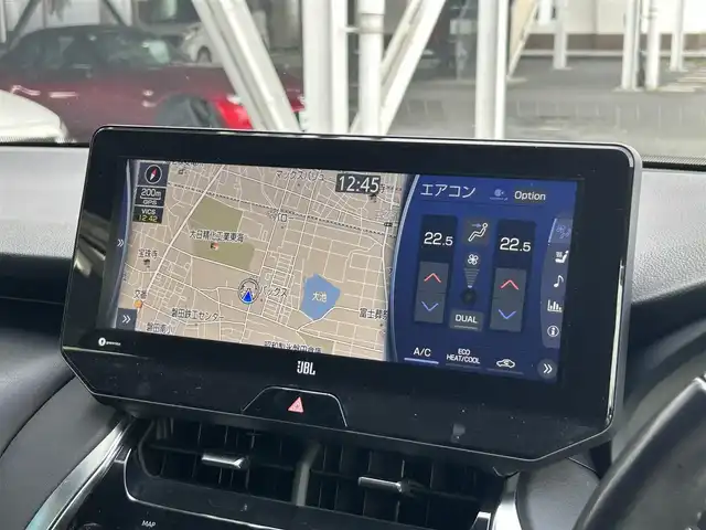トヨタ ハリアー ハイブリッド Z レザーパッケージ 静岡県 2021(令3)年 4.4万km ホワイトパールクリスタルシャイン 純正12.3インチナビ/（Bluetooth/FM/AM/AUX）/フルセグTV/JBLサウンド/ETC2.0/純正フルエアロ/シートヒーター/ハンドルヒーター/デジタルインナーミラー/ガラスルーフ/電動リアゲート/オートライト/オートハイビーム/純正19AW