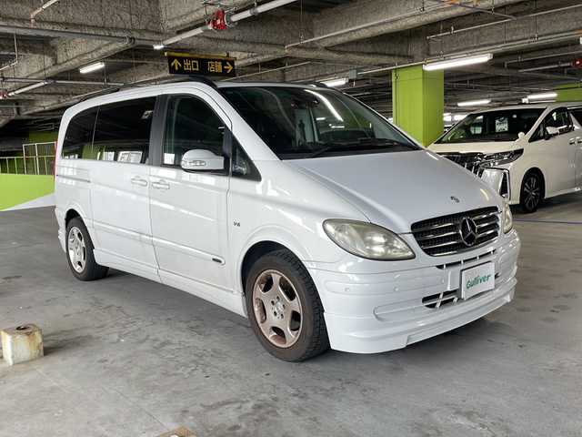 メルセデス・ベンツ Ｖ３５０ アンビエンテ 沖縄県 2008(平20)年 10.1万km 白 禁煙車/社外ナビ/サンルーフ/両側パワースライド/純正アルミ/ETC/レザーシート