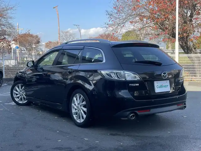 マツダ アテンザ スポーツワゴン 25EX 静岡県 2012(平24)年 8.8万km ブラック 社外ナビ　（C9P9）/地デジ　/Ｂカメラ　/ＢＯＳＥサウンドシステム　/社外後席モニター　/本革シート　/ＰＷシート　/シートヒーター　/コーナーセンサー　/オートライト　/ステアリングスイッチ　/社外前後ドラレコ　/ＥＴＣ/純正17インチAW/社外マフラー/スマートキー/スペアキー/保証書/取説