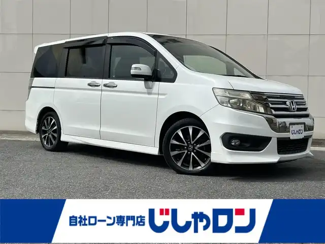 ホンダ ステップワゴン スパーダ Z クールスピリット 埼玉県 2012(平24)年 11.2万km ホワイトオーキッドパール (株)IDOMが運営する【じしゃロン熊谷店】の自社ローン専用車両になりますこちらは現金またはオートローンご利用時の価格です。自社ローンご希望の方は別途その旨お申付け下さい/純正メモリー９インチナビ　VXM-135VFN/　CD/DVD/DTV/バックカメラ/両側パワースライドドア/クルーズコントロール/ETC/アイドリングストップ/パドルシフト/純正フロアマット/純正17インチAW/スマートキー