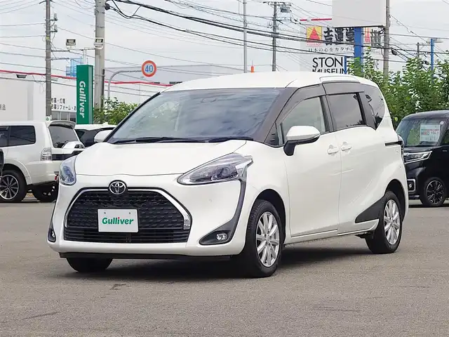 トヨタ シエンタ G クエロ 山形県 2019(平31)年 7.9万km ホワイトパールクリスタルシャイン 4WD/純正SDナビ/　　【CD DVD BT フルセグ USB】/バックカメラ/両側パワースライドドア/LEDオートヘッドライト/ハーフレザーシート/ドライブレコーダー/コーナーセンサー/電動格納ウィンカーミラー/フォグランプ/純正フロアマット/ドアバイザ―/スマートキー/ETC